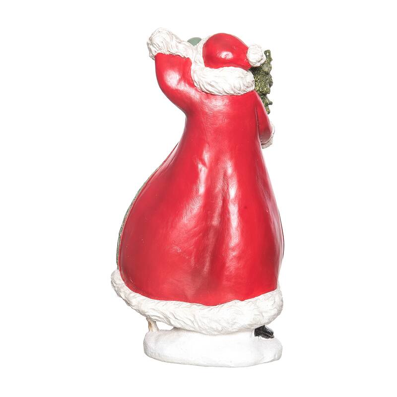 Transpac Resin 12.5 in. Multicolor Christmas Gilded Accent Santa Figurine