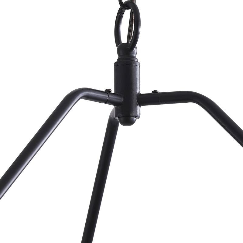 18-Lights Black Wagon Wheel Candle Chandelier - 49.2"D×5.1"W×130.4"H(Adjustable)