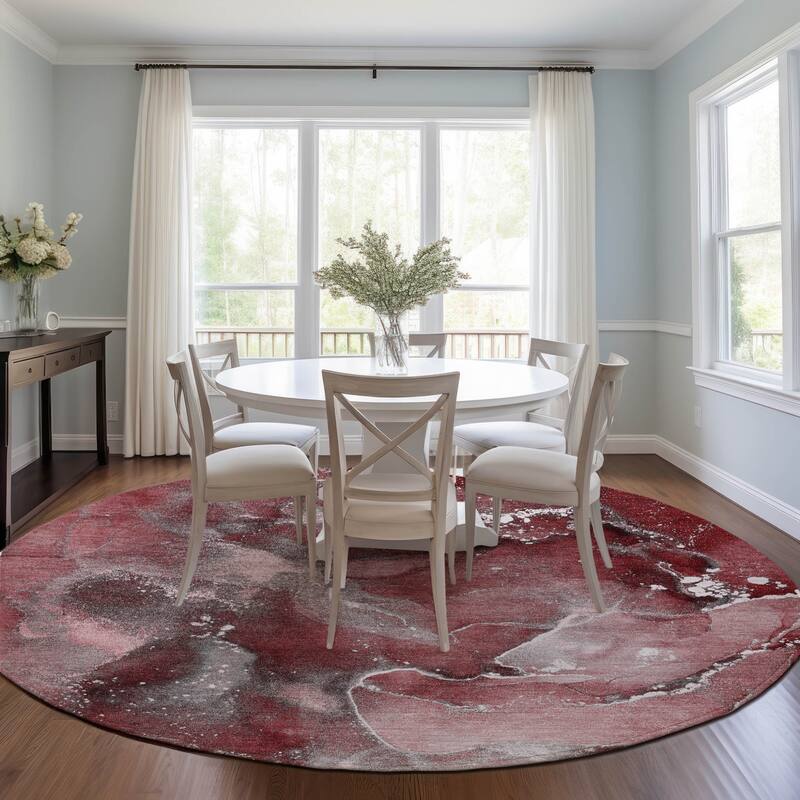 Rari Artistic Abstract Weather Resistant Classic Meets Modern Runner Outdoor Rug