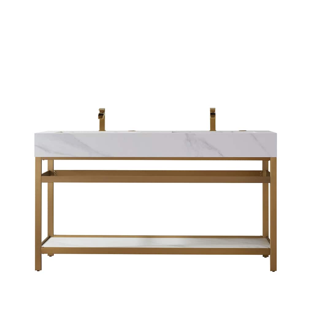 Miseno MV701160-NM Bilbao 60" Free Standing Double Basin Vanity Set