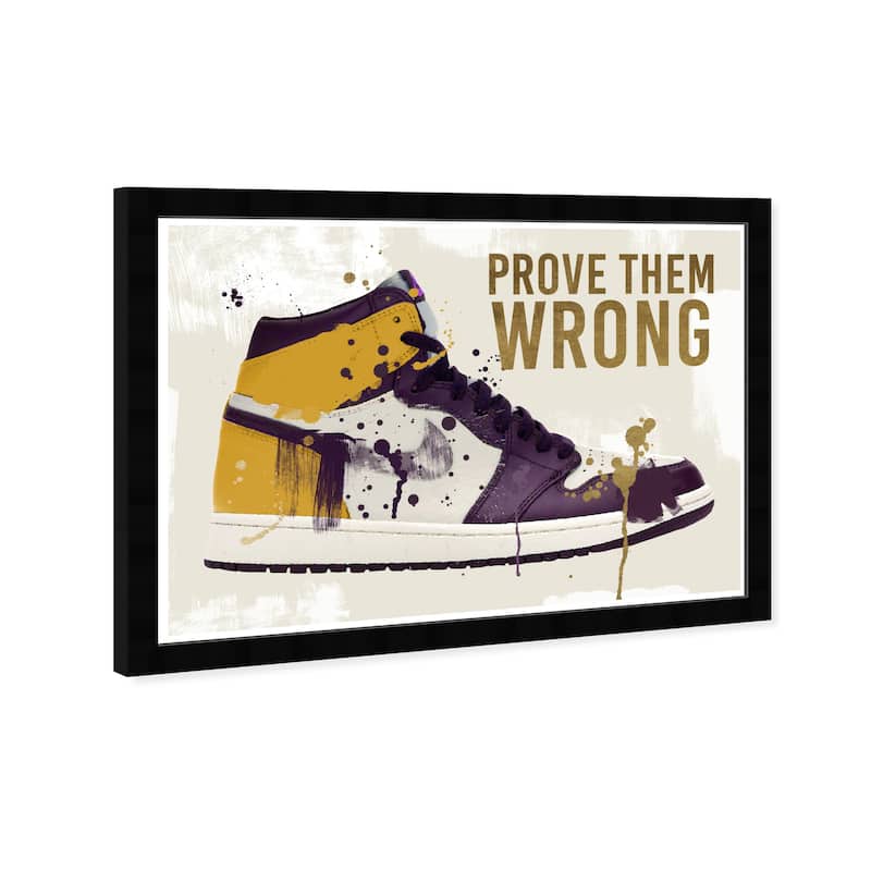 Wynwood Studio Prints Sports and Teams Great Things Sneaker Yellow and Modern & Contemporary Wall Art Canvas Print