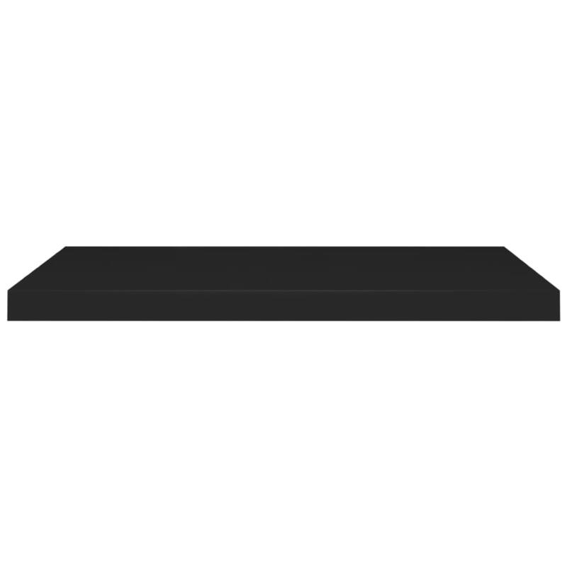 Zyno Wall Shelf, 32 Inch, Matte Black MDF Body, Modern Design