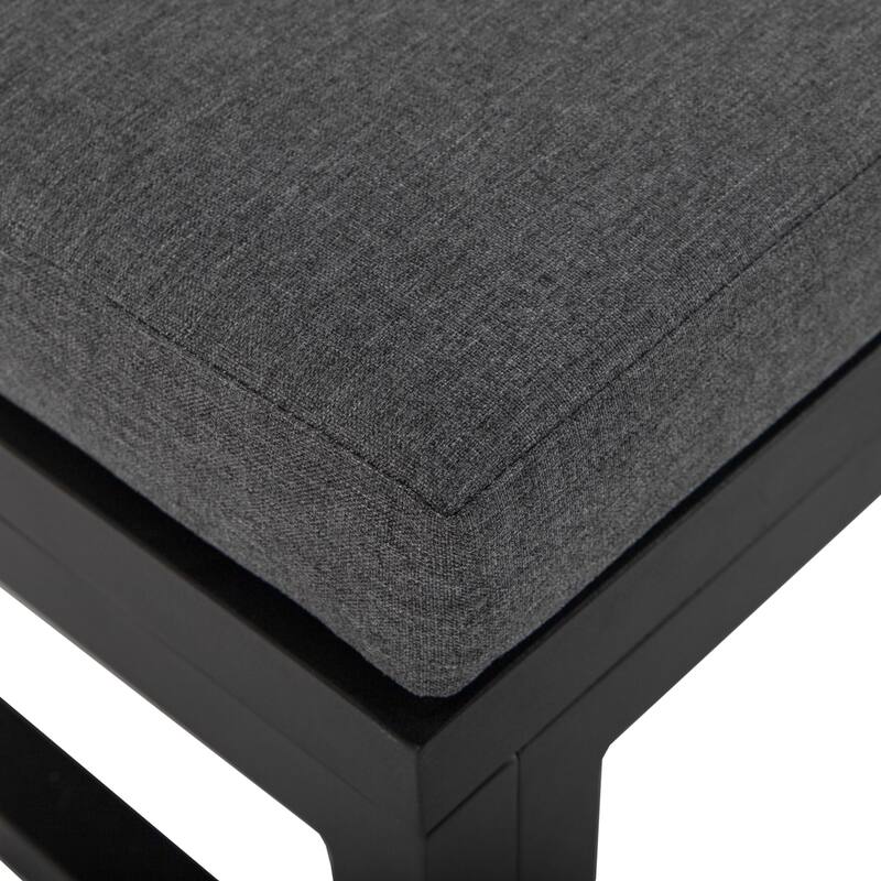 Chelsea Polyester Fabric Outdoor Lounge Chair with Four-Level Adjustable Backrest and Powder-Coated Aluminum Frame