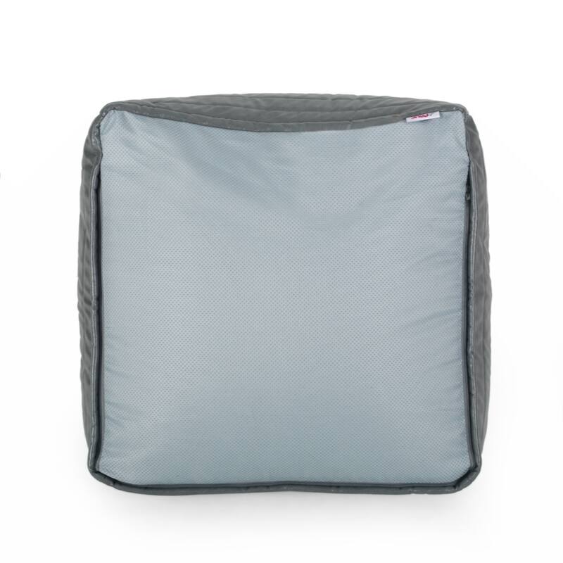 Bambo Faux Leather Rectangle Pouf