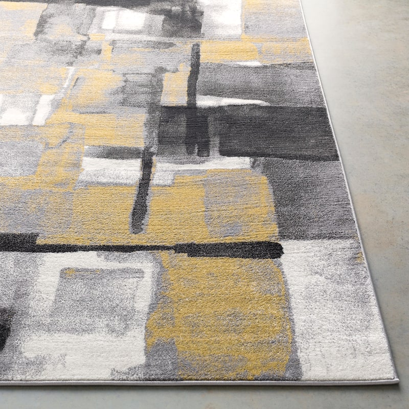 Ryan Modern Squares Abstract Area Rug