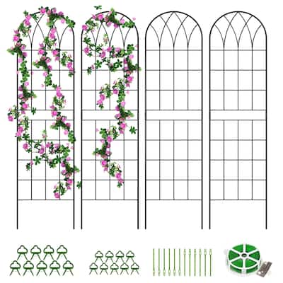 DoCred 4 Pack Garden Climbing Plant Steel Trellis