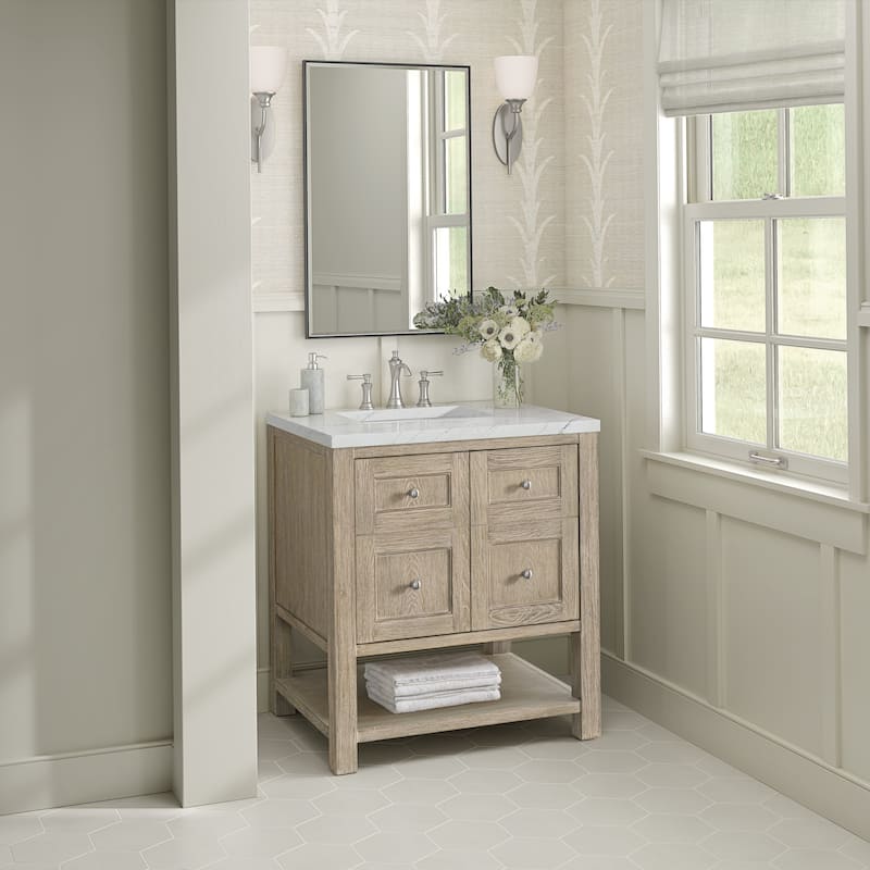 James Martin Vanities Breckenridge 30" Single Vanity, Whitewashed Oak