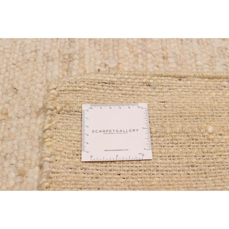 ECARPETGALLERY Hand Woven Zahara Cream Dhurrie