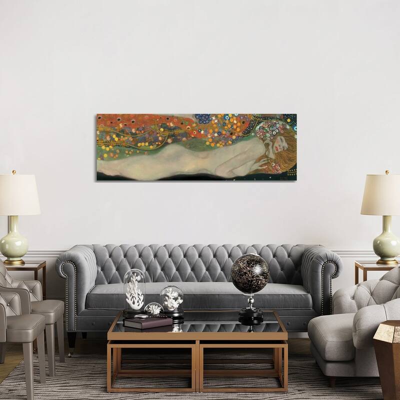 iCanvas "Sea Serpents, Detail IV" by Gustav Klimt Canvas Print - 20x60x1.5