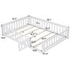 preview thumbnail 4 of 15, Full Size Floor Bed Frame with Support Slats for Toddlers