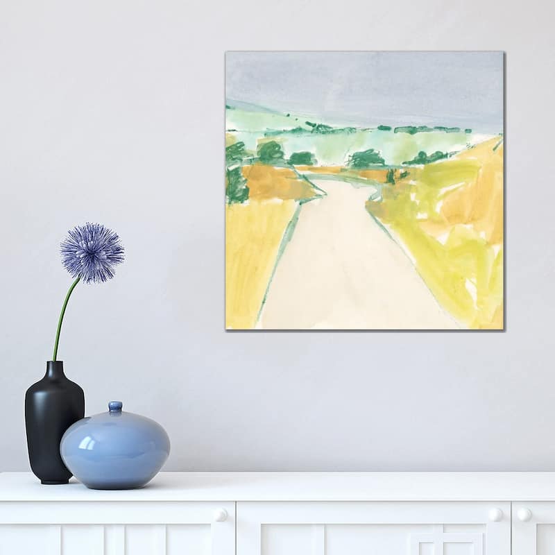 iCanvas "Country Road Sketch II" by Victoria Barnes Canvas Print - 18x18x1.5