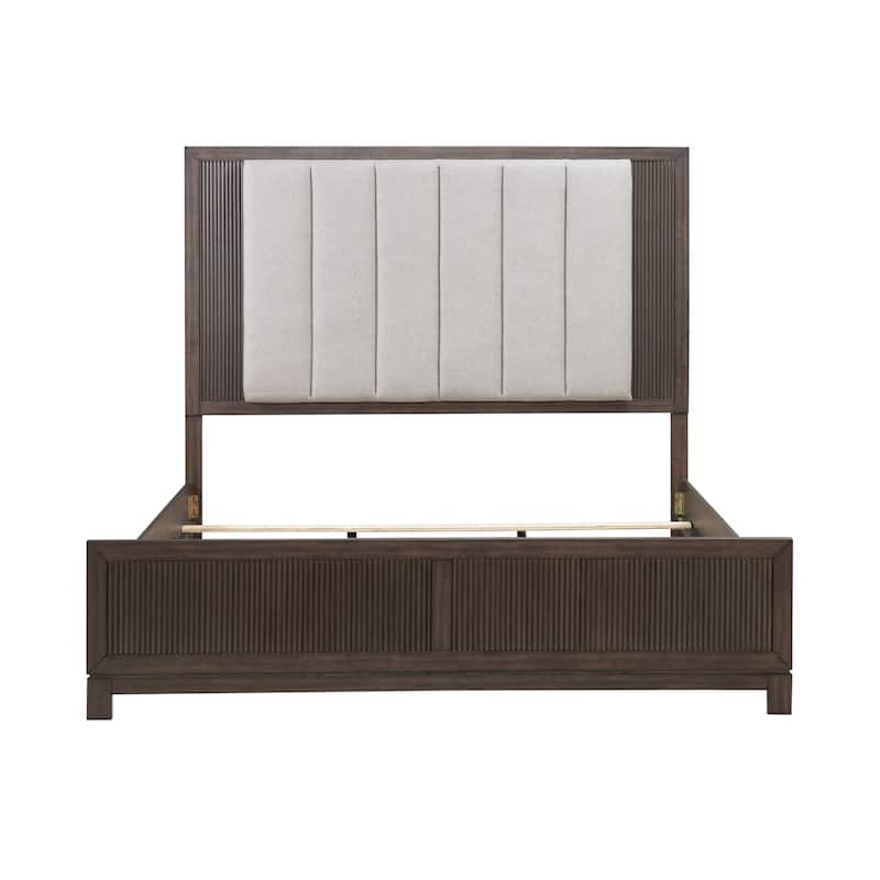 Liberty Furniture Modern Edge Upholstered Bed, Dresser & Mirror, Chest, Night Stand - King or Queen