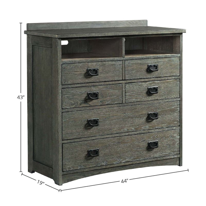 Oak Park 5 Drawer Media Chest