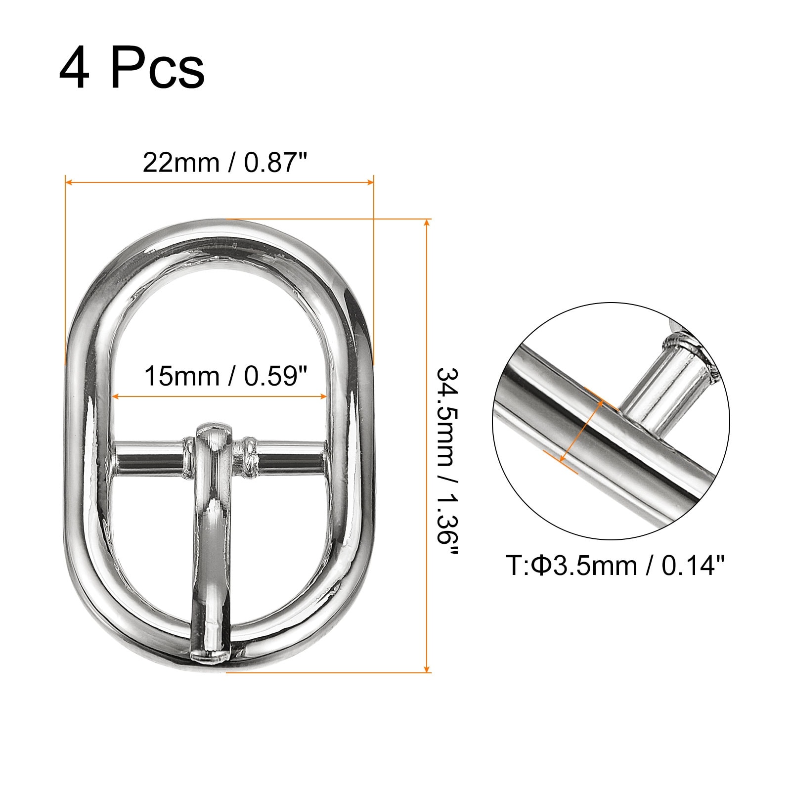 2 inch Belt Double Prong Buckle Replacement Rustic (54mm) 3