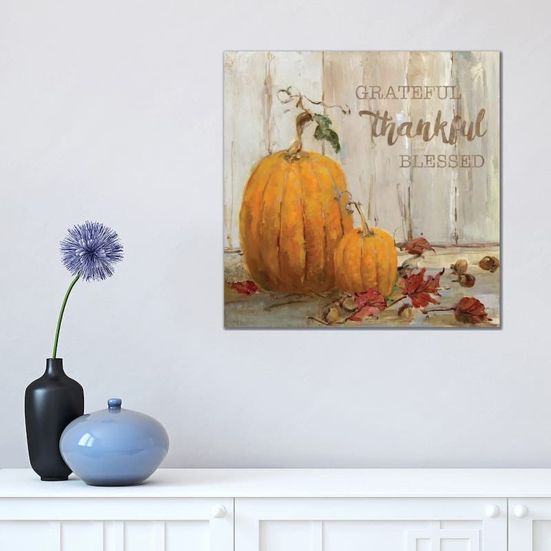 iCanvas "Pumpkin Patch I" by Sally Swatland Canvas Print - 18x18x1.5