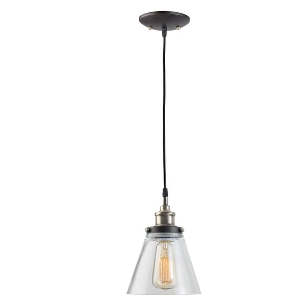 Globe Electric 64750 Vintage Edison Pendant - antique brass and brown