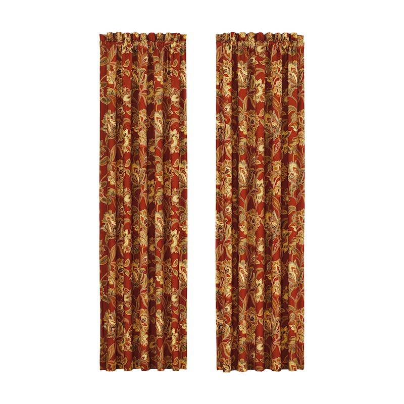 Royal Court Montecito Red 84" Window Panel Pair