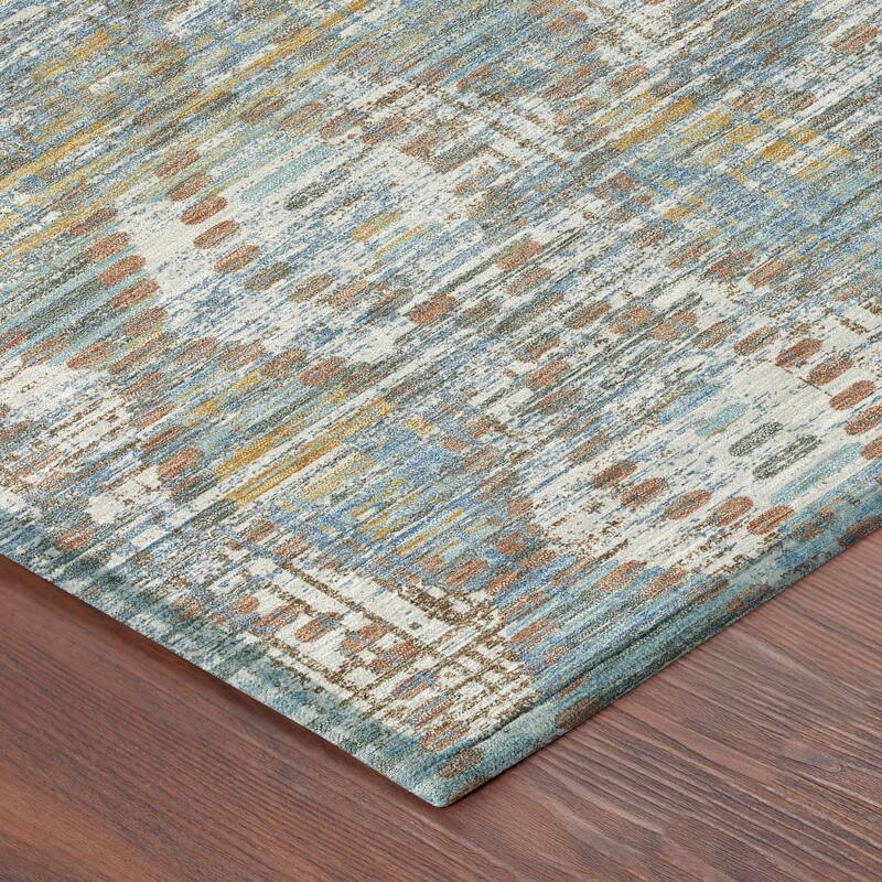 Machine Washable Indoor/ Outdoor Modern Ignacio Chantille Rug