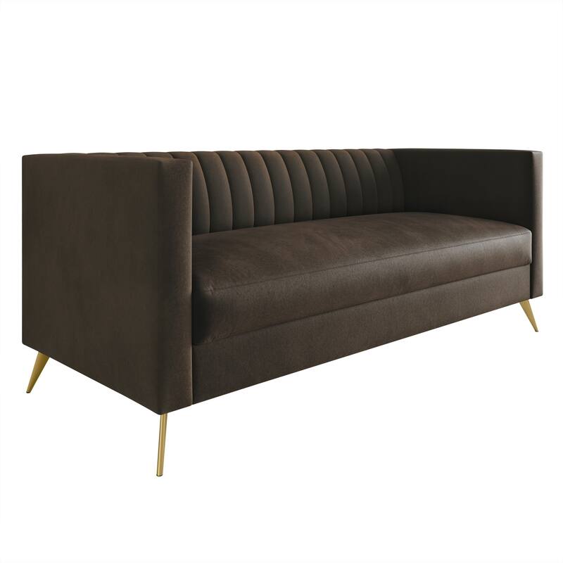 Clayfell Weiss Velvet Square Arm Chair/ Loveseat/ Sofa