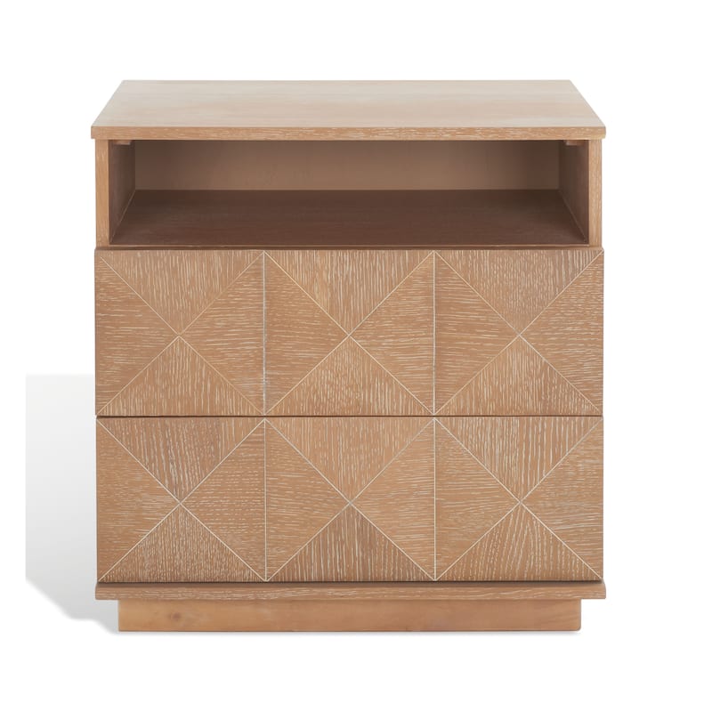 SAFAVIEH Couture Dzidra 2-Drawer Nightstand - Natural
