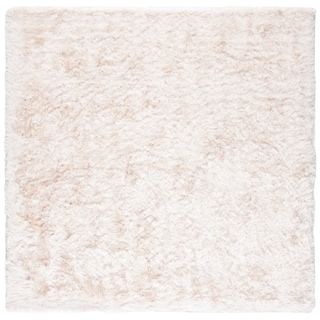 SAFAVIEH Handmade Paris Shag Danara 2.5-inch Thick Rug - Ivory - 5' Square