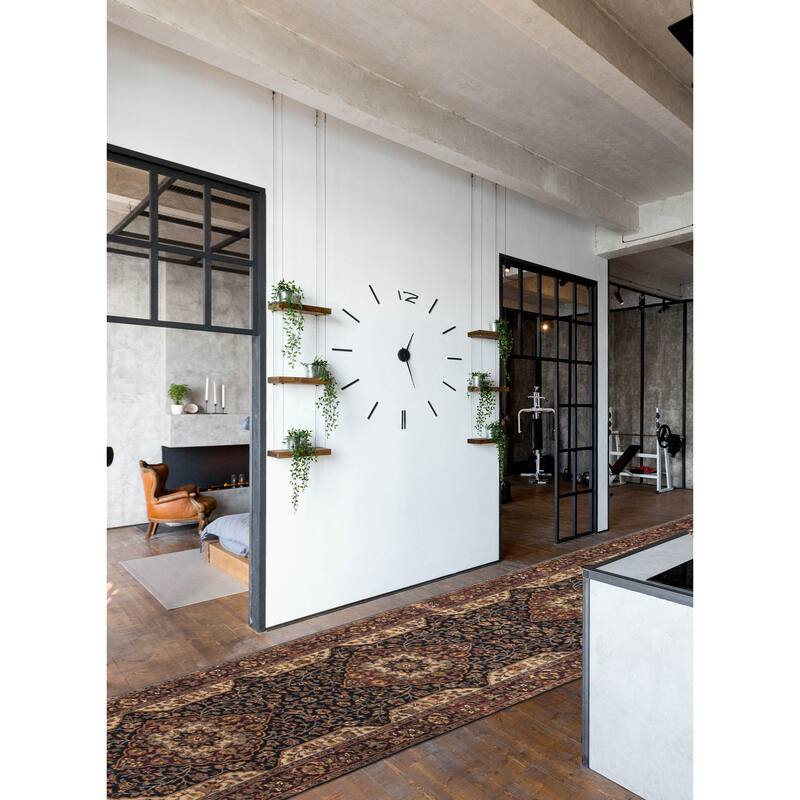 ECARPETGALLERY Hand-knotted Mirzapur Black Wool Rug - 2'6 x 12'0