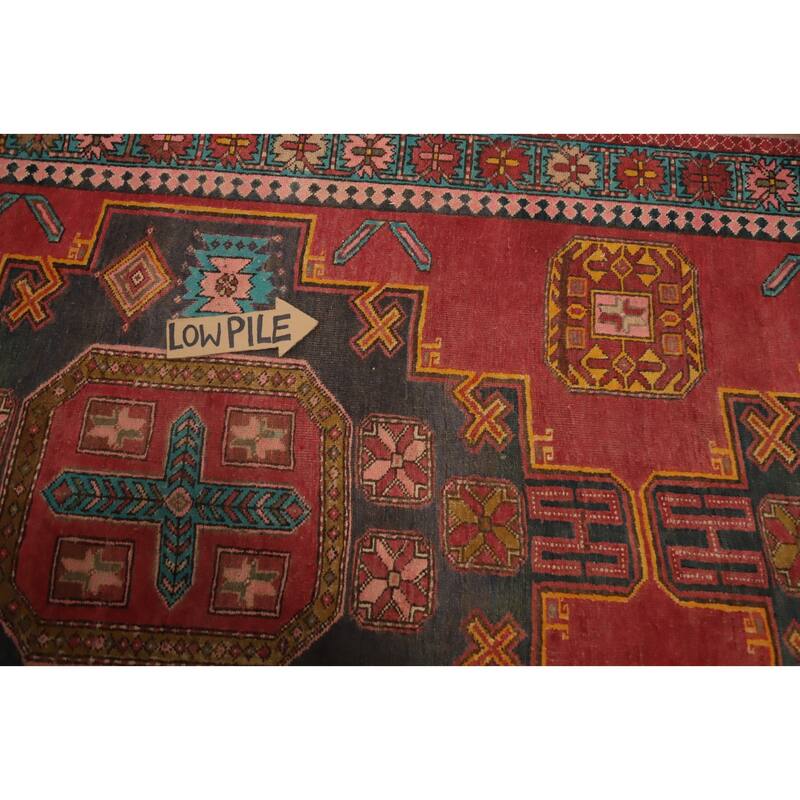 Hand Knotted Oriental 100% Wool Carpet Traditional Tribal Red Ardebil Area Rug - 10' 4'' X 4' 6''