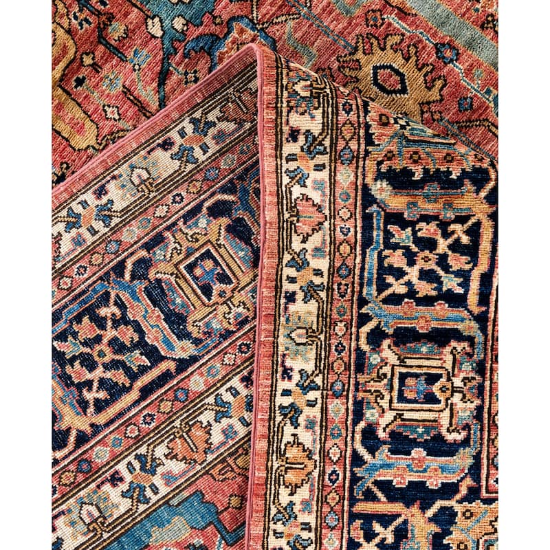 Serapi One-of-a-Kind Hand-Knotted Area Rug - Pink - 9' 0" x 11' 10"