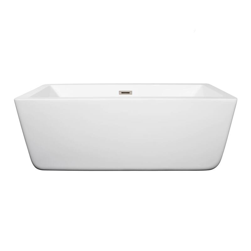 Wyndham Collection Laura 59" Free Standing Acrylic Soaking Tub with