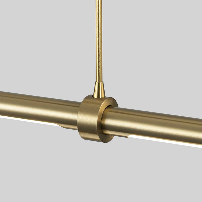 Modern Minimalist 3-Light LED Linear Chandelier Kitchen Island Pendant Light - 47.2"