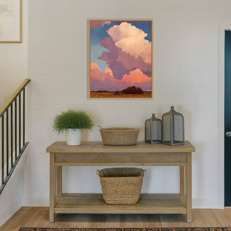 Landscape Light in the Clouds by Mary Sparrow Framed Canvas Wall Art Print