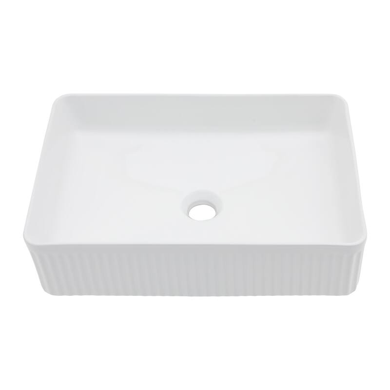Square Countertop Ceramic Sink - 19.63"x13.69"