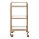 preview thumbnail 13 of 13, Kate and Laurel Blex 2-Shelf Glass and Metal Rolling Bar Cart