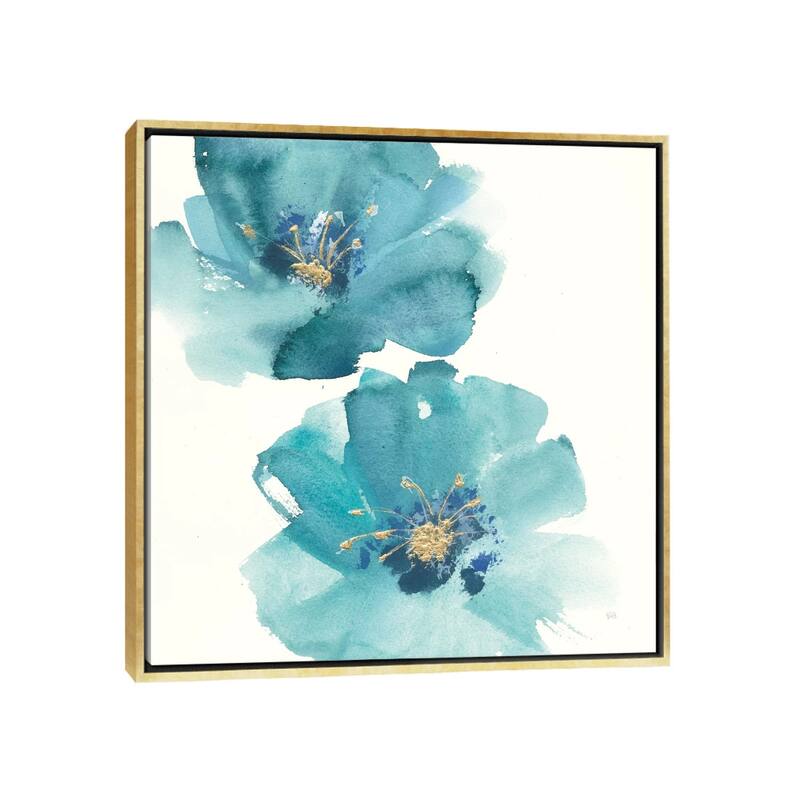 iCanvas "Teal Cosmos III" by Chris Paschke Framed Canvas Print - Gold - 37x37