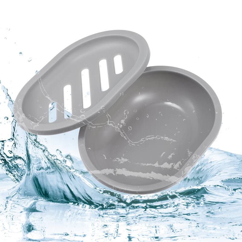 Soap Dish Soap Cleaning Storage for Home Bathroom Plastic 13x9.5cm