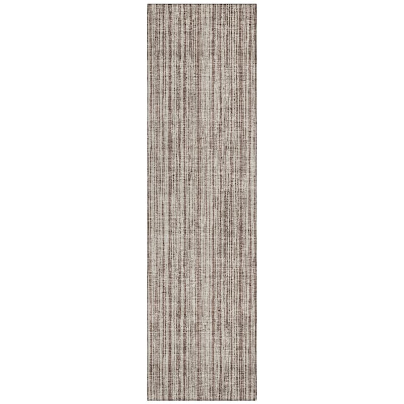 Machine Washable Indoor/ Outdoor Chantille Contemporary Stripes Rug