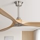 preview thumbnail 46 of 72, Sofucor 52''/60" Large Ceiling Fan without Lights, Remote Control and Reversible Motor Included, Smart Optinal 60"-Remote Control - Brushed Nickel with Solid Wood Blades