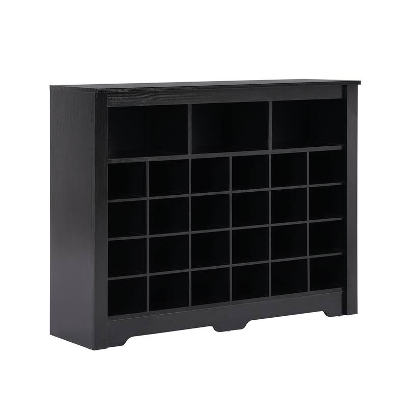Sleek Design 24 Shoe Cubby Console for Bedroom