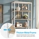 preview thumbnail 13 of 23, 70.9"H x 27.6"W Industrial Geometric Bookcase, 6-Tier Tall Bookshelf, Wood Display Shelf Storage Shelves