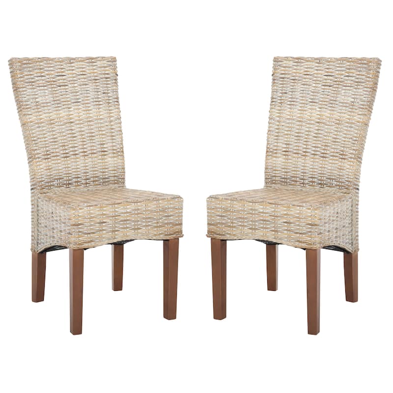 SAFAVIEH RiTVa Grey Dining Chair (Set of 2) - 18.5" x 27.5" x 39" - 19"Wx28"Dx39"H