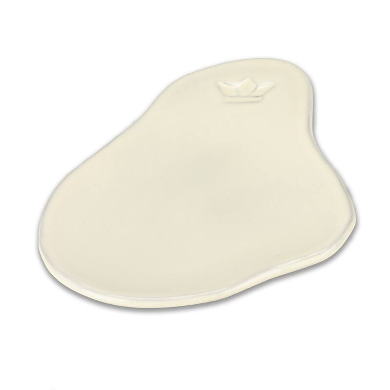 Appetizer Side Plate/Spoon Rest Ceramic White- Set of 4 - White