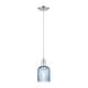 preview thumbnail 45 of 82, Innovations Lighting Downtown Urban - Bridal Veil - 1 Light 5" Cord Hung Mini Pendant Blue/Brushed Satin Nickel
