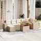 Option Beige-3 middle+3 corner+footrest+table
