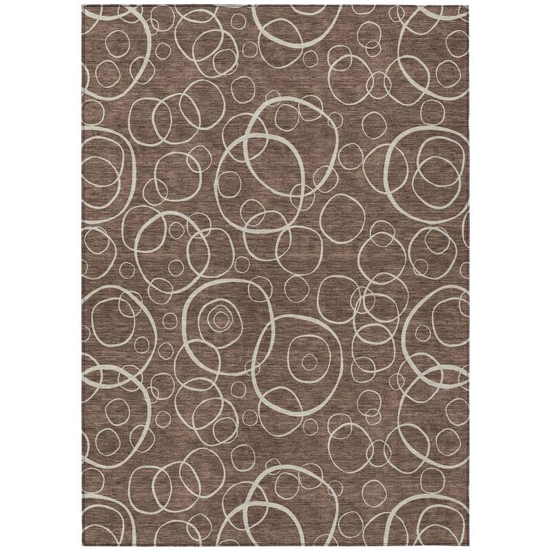Machine Washable Indoor/ Outdoor Contemporary Nexus Chantille Rug