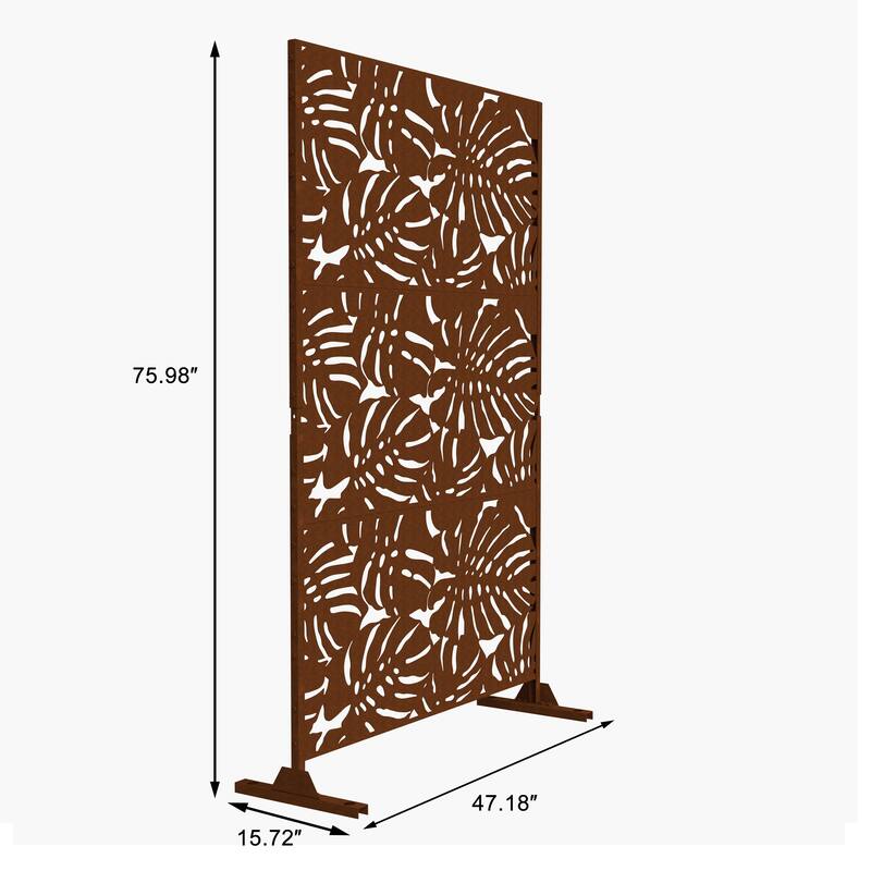 Outdoor Free Standing Metal Privacy Screen