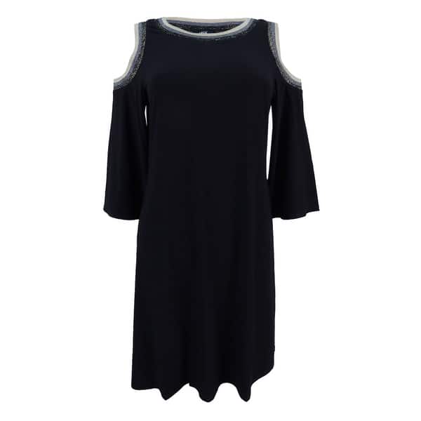 MSK Women's Embellished Cold-Shoulder Shift Dress - Bed Bath & Beyond -  41457484