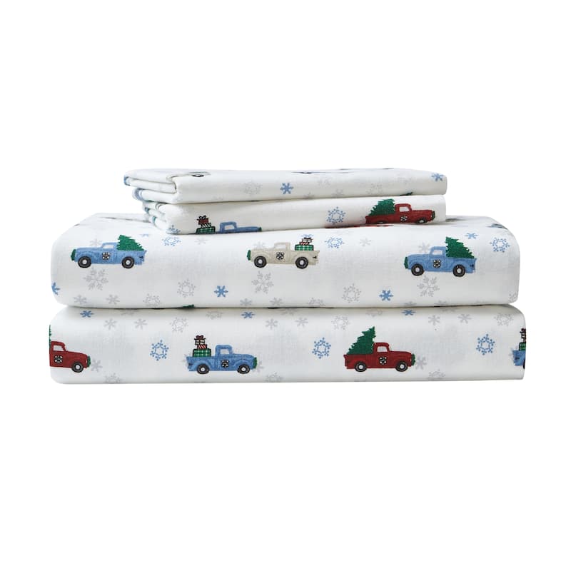 Eddie Bauer Printed Cotton Flannel Sheet Set
