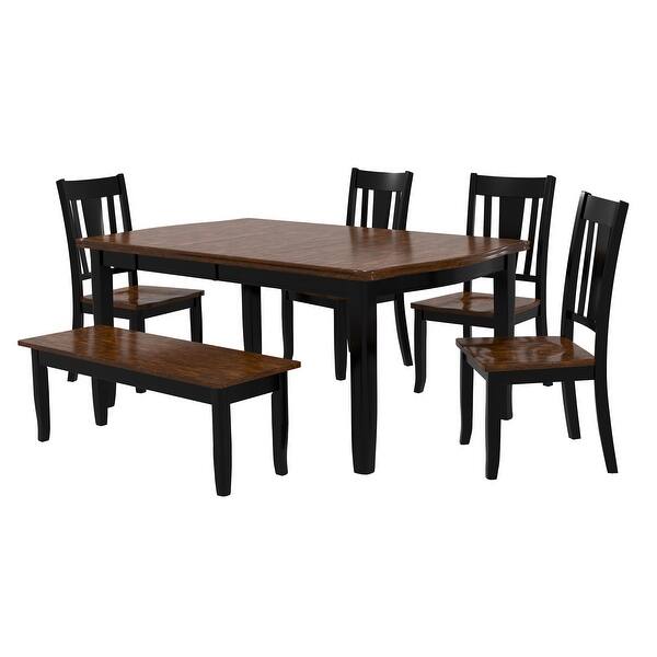 Furniture Of America Dish Transitional Black 6 Piece Dining Set On Sale Overstock 25324272