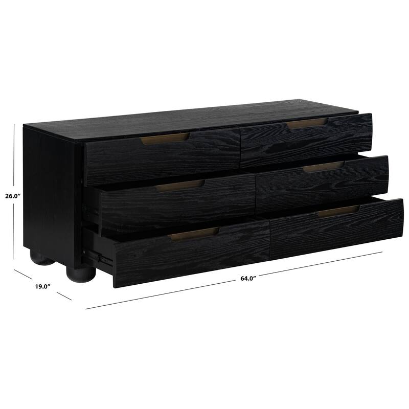 SAFAVIEH Couture Beethoven Wood 6 Drawer Dresser