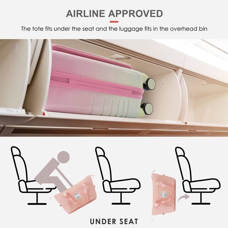 Airline Approved 3-Piece Luggage Set with USB Charging Port, 360° Wheels, Expandable 20" 24" 28" Suitcases & Travel Bag